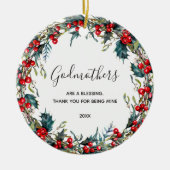 godchildによるgodparentの申出への贈与 セラミックオーナメント (正面)