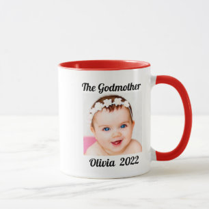 GoddaughterのGodmother パーソナライズされた写真名M マグカップ