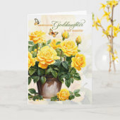 Goddaughter Graduation Congratulations Yellow Rose カード (黄色い花)