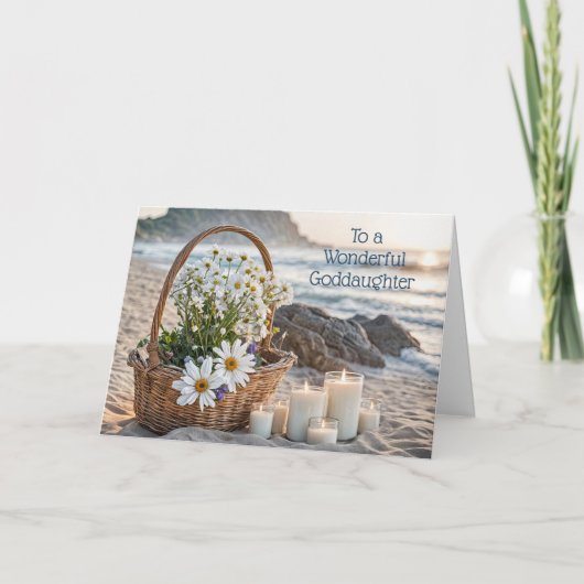 Goddaughter Happy Mothers Day with Candles カード (正面)