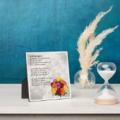 Goddduter詩のプラーク – 花のデザイン フォトプラーク (インサイチュ)