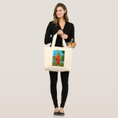 Goddess Bhramari Tote Bag ラージトートバッグ (正面(モデル))