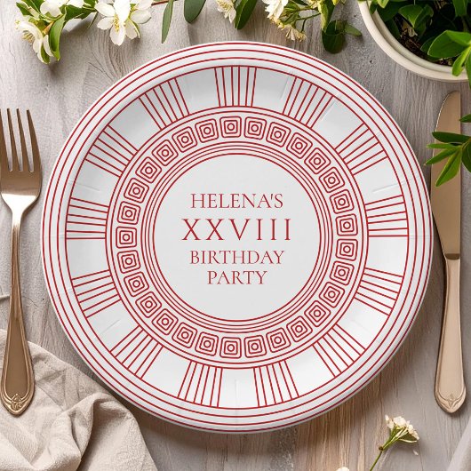 Goddess Birthday Party in pink ペーパープレート