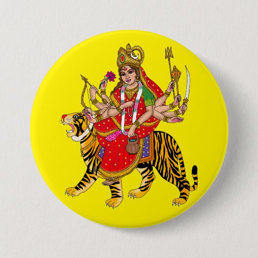 Goddess Chandraghanta Button 缶バッジ (正面)