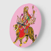 Goddess Chandraghanta Wall Clock ラージ壁時計 (傾斜)