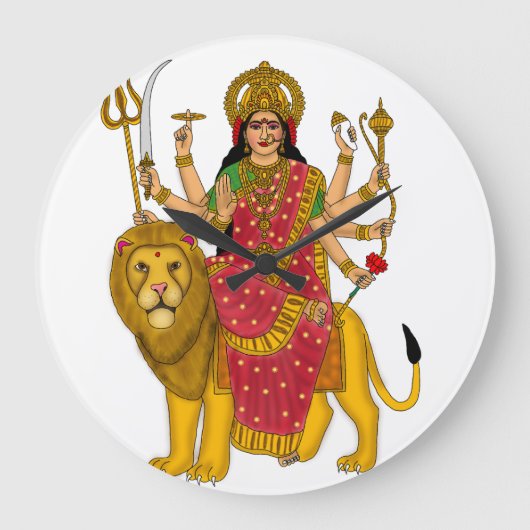 Goddess Durga Clock ラージ壁時計 (正面)