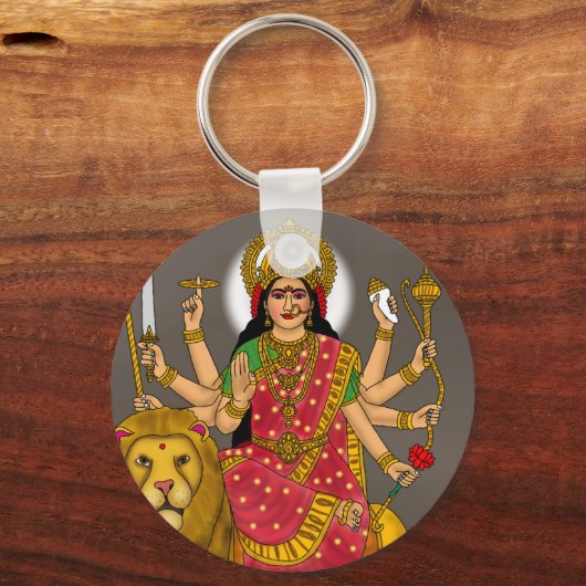 Goddess Durga Keychain キーホルダー (正面)