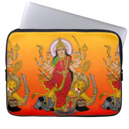 Goddess Durga Laptop Case ラップトップスリーブ