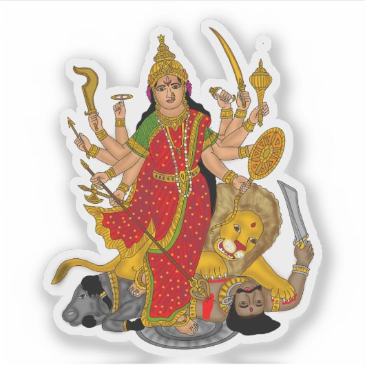 Goddess Durga Sticker シール (正面)