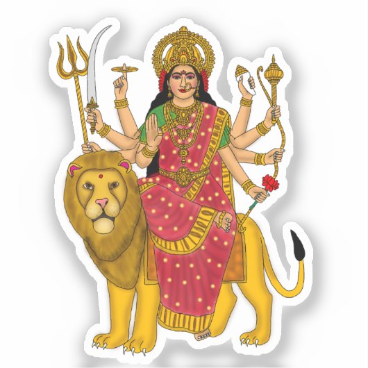 Goddess Durga Sticker シール (正面)