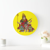 Goddess Durga Wall Clock ラージ壁時計 (ホーム)