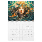 Goddess Flora – Nature’s Flowing Beauty カレンダー (1月 2027)