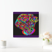 Goddess Flower  スクエア壁時計 (ホーム)