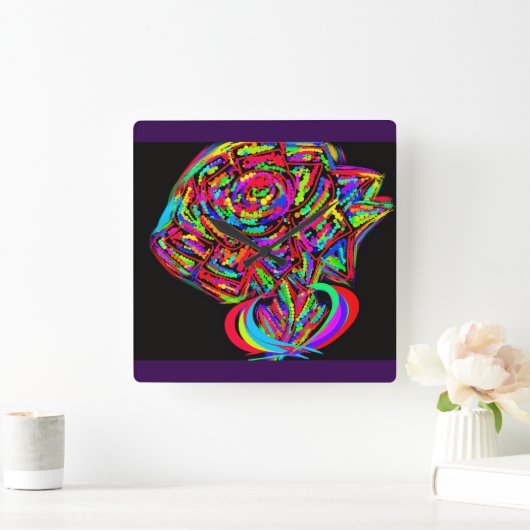 Goddess Flower スクエア壁時計 (ホーム)