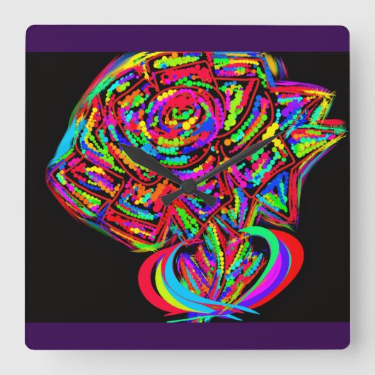 Goddess Flower  スクエア壁時計 (正面)