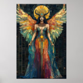 Goddess Hathor Egyptian Mosaic Art Nouveau  ポスター (正面)