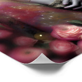 Goddess Kali Ma Art Nouveau Floral Skulls   ポスター (角)