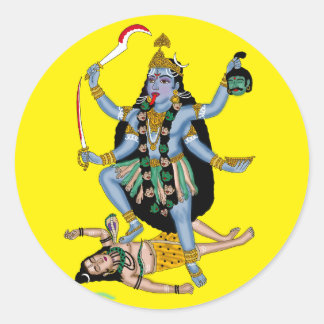 Goddess Kali Sticker ラウンドシール