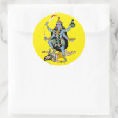 Goddess Kali Sticker ラウンドシール (バッグ)
