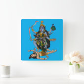 Goddess Kali Wall Clock スクエア壁時計 (ホーム)