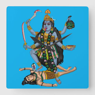 Goddess Kali Wall Clock スクエア壁時計