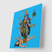 Goddess Kali Wall Clock スクエア壁時計 (傾斜)