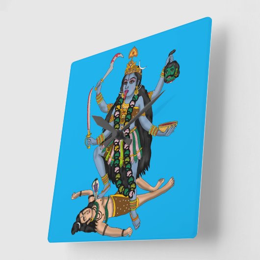 Goddess Kali Wall Clock スクエア壁時計 (傾斜)