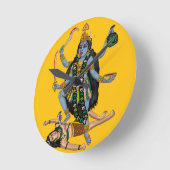 Goddess Kali Wall Clock ラウンド壁時計 (傾斜)