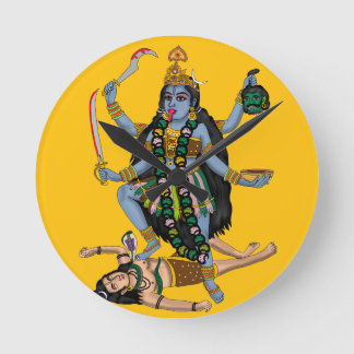 Goddess Kali Wall Clock ラウンド壁時計