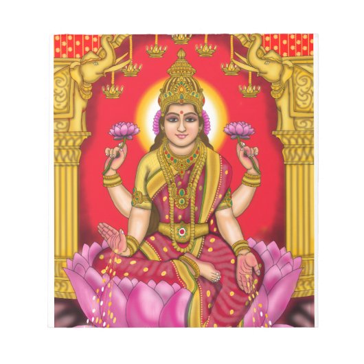 Goddess Lakshmiメモ帳 ノートパッド (正面)