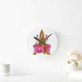 Goddess Lakshmi Clock ラウンド壁時計 (ホーム)