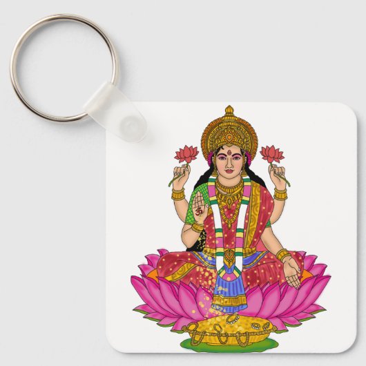 Goddess Lakshmi Keychain キーホルダー (正面)