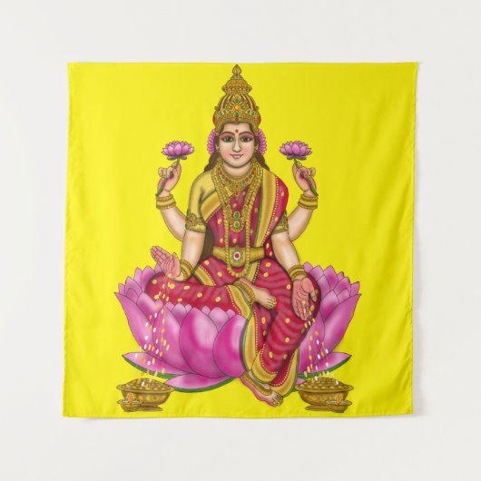 Goddess Lakshmi Poster タペストリー (正面)