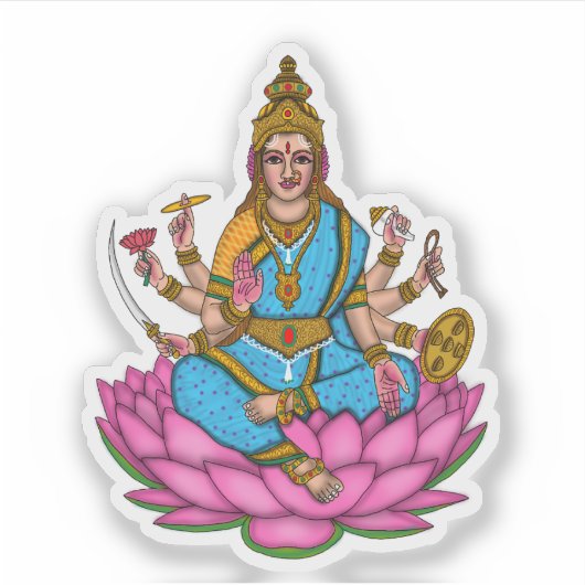 Goddess Lakshmi Sticker シール (正面)