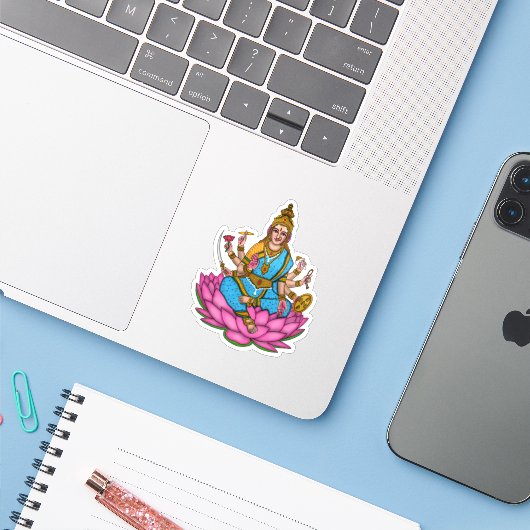 Goddess Lakshmi Sticker シール (ノートパソコンとiPhone)