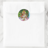 Goddess Lakshmi Sticker ラウンドシール (バッグ)
