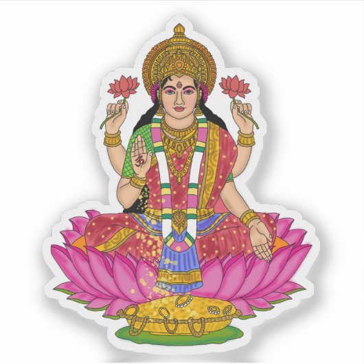 Goddess Lakshmi Sticker Pack シール (正面)