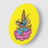 Goddess Lakshmi Wall Clock ラージ壁時計 (傾斜)