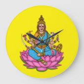 Goddess Lakshmi Wall Clock ラージ壁時計 (正面)