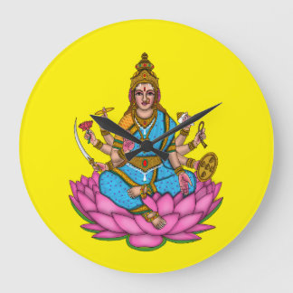 Goddess Lakshmi Wall Clock ラージ壁時計