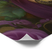 Goddess Lilith in the Garden of Eden Snake Art ポスター (角)