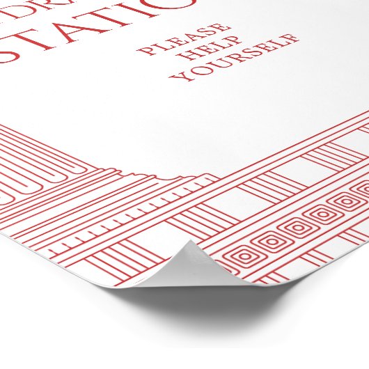 Goddess Party Hydration station sign ポスター (角)