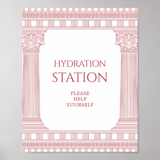Goddess Party Hydration station sign ポスター (正面)