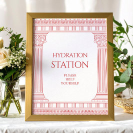 Goddess Party Hydration station sign ポスター
