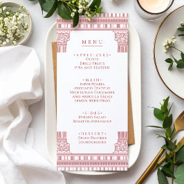 Goddess Party Party Menu in pink メニュー