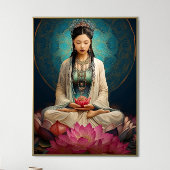 Goddess Quan Yin High Frequency Portrait Painting ポスター
