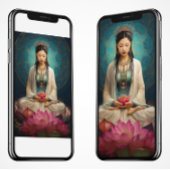 Goddess Quan Yin High Frequency Portrait Painting ポスター