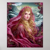 Goddess Queen Fantasy Art Poster ポスター (正面)