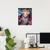 Goddess Queen Fantasy Wall Art Print ポスター (ホームオフィス)