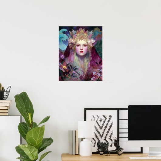 Goddess Queen Fantasy Wall Art Print ポスター (ホームオフィス)